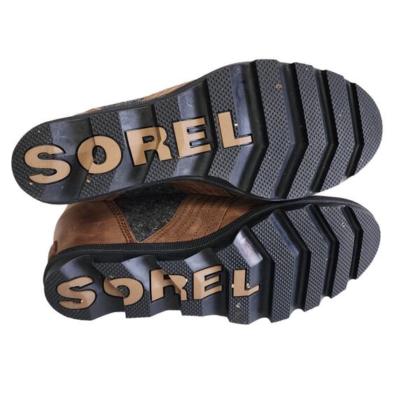 Sorel Womens Lexie Wedge Boot Size 10 Brown Tobacco Felt Waterproof Outerwear - Picture 8 of 10